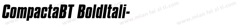 CompactaBT BoldItali字体转换